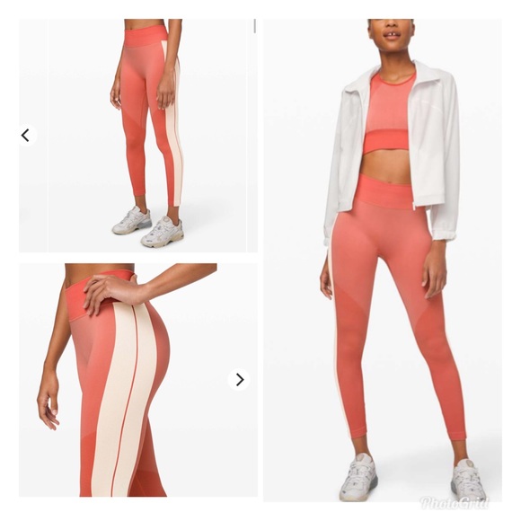 lululemon athletica Pants - Lululemon Ebb to Train pink Tights Leggings Size 4 NEW